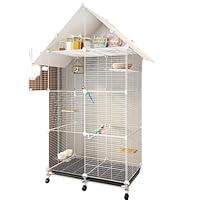 Amazon | 鳥ケージ 複数飼い 豪華ケージ つぼ巣 止まり木 食器 水器を